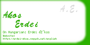 akos erdei business card